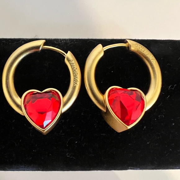 Balenciaga Force Heart Earrings - Picture 2 of 10